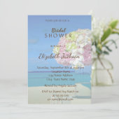 Strand Bruiloft Bloemen Bruidsfeest Kaart (Staand voorkant)