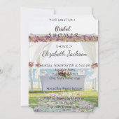 Strand Bruiloft Bloemen Bruidsfeest Kaart (Voorkant)