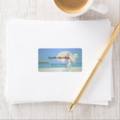 Strand Bruiloft Bloemen Bruiloft Label (Insitu)