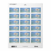 Strand Bruiloft Bloemen Bruiloft Label (Full Sheet)