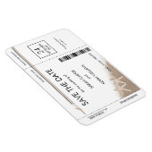 Strand Bruiloft Boarding Pass Save the Date Magnet Magneet (Rechterzijde)