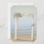 Strand Bruiloft Boog Bloemen Bruidsfeest Kaart (Achterkant)