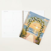 Strand Bruiloft Boog Bloemschildering in Waterverf Planner (Display)