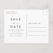 Strand Bruiloft Boog Foto Budget Save the Date Aankondigingskaart (Achterkant)