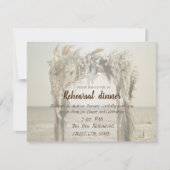 Strand Bruiloft Boog Proefavondeten Kaart (Voorkant)