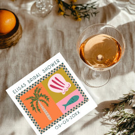 Strand Bruiloft Bridal Shower Modern Leuk OP MAAT Servet