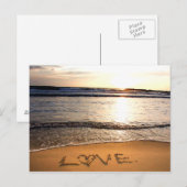 Strand bruiloft Briefkaart (Voorkant / Achterkant)