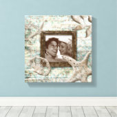 Strand Bruiloft Canvas Fotosjabloon Zand Afdruk (Insitu (Houten vloer))