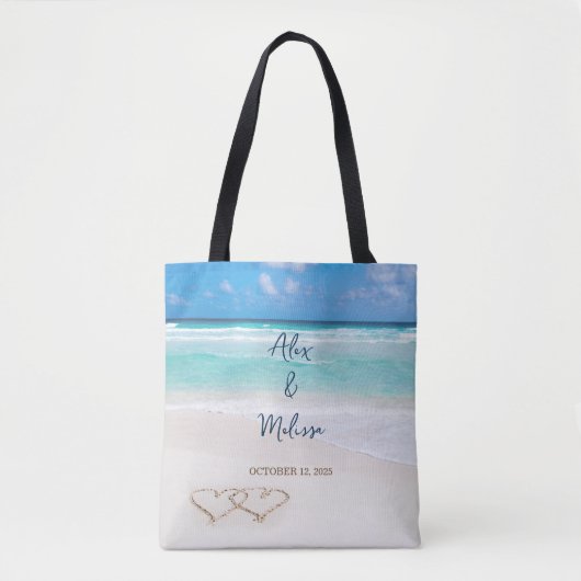 Strand bruiloft Canvas tas (Voorkant)