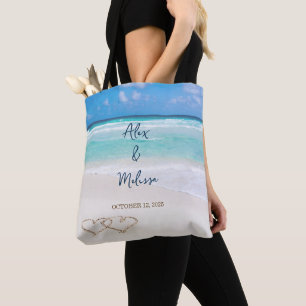 Strand bruiloft Canvas tas