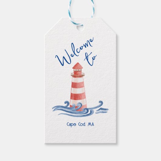 Strand bruiloft - Cape Cod Cadeaulabel (Voorkant)