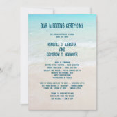 Strand bruiloft ceremonie programma Sjabloon (Voorkant)
