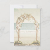 Strand Bruiloft Chicprieel Rozen Save The Date (Achterkant)