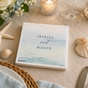 Strand Bruiloft Cocktail Servet
