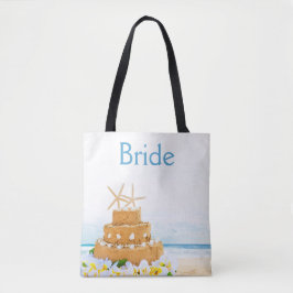Strand Bruiloft Collectie Gepersonaliseerde bruids Tote Bag