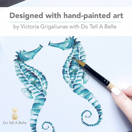 Strand bruiloft dank u kaart zeepaardjes