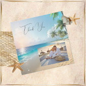 Strand bruiloft dank u kaarten