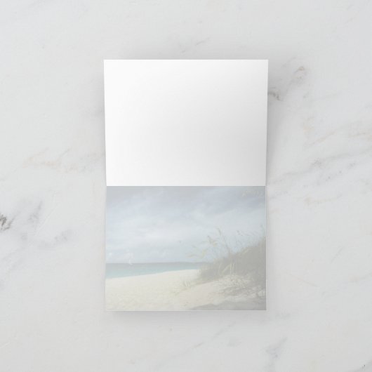 Strand bruiloft dank u kaarten (Binnen)