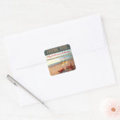 Strand bruiloft dank u stickers (Envelop)