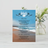 Strand bruiloft details - Informatie - Invoegen Informatiekaartje (Staand voorkant)