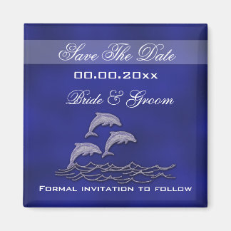 Strand bruiloft dolfijn "save the date" magneet