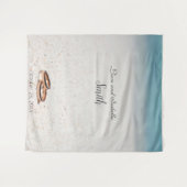 Strand bruiloft douche achtergrond wandkleed (Voorkant (horizontaal))