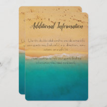 Strand Bruiloft Extra Info Kaart
