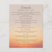 Strand Bruiloft Feest Details Informatiekaartje (Achterkant)