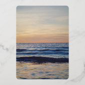 Strand bruiloft folie uitnodiging (Achterkant)
