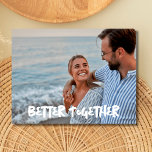 Strand Bruiloft Foto Bruiloft Save the Date Aankondigingskaart<br><div class="desc">Nodig vrienden en familie uit om uw trouwdatum te reserveren met onze strand trouwfoto "beter samen" ontwerp om het datum briefkaart te besparen. Pas aan met je foto op de voorkant en voeg je trouwgegevens toe aan de achterkant van de kaart.</div>