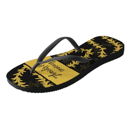 Strand bruiloft gast bedankt teenslippers (Schuin)