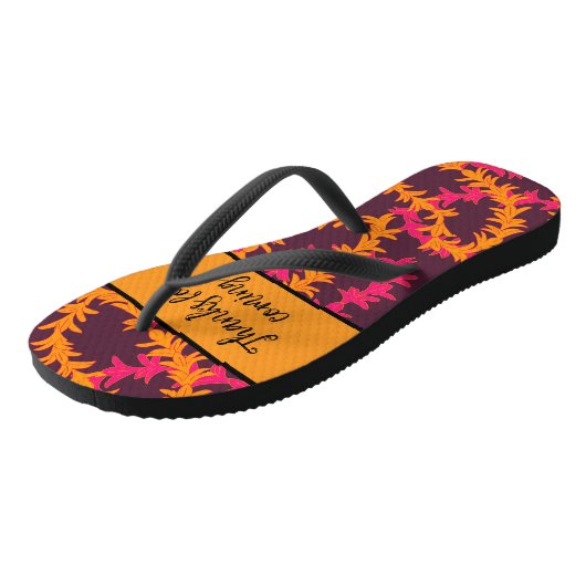 Strand bruiloft gast bedankt teenslippers (Schuin)