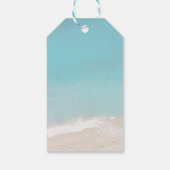 Strand bruiloft gast Dank u en welkom Cadeaulabel (Achterkant)