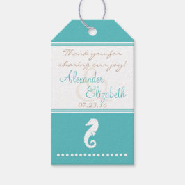 Strand bruiloft gast gunst dank u cadeaulabel