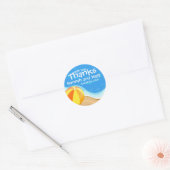 Strand bruiloft gepersonaliseerde bruiloft gunst S Ronde Sticker (Envelop)