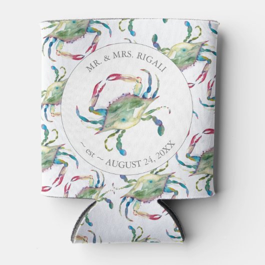 Strand bruiloft gepersonaliseerde Koelboxxen Blikjeskoeler (Voorkant)