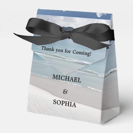 Strand bruiloft gunst doos bedankdoosjes (Voorkant Zijde)