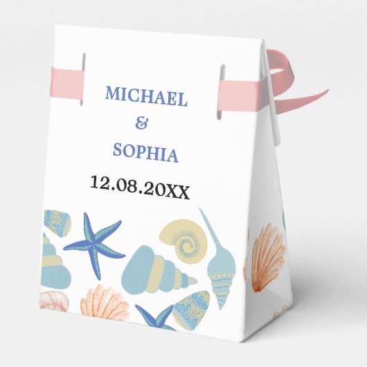 Strand bruiloft gunst doos bedankdoosjes (Achterkant)