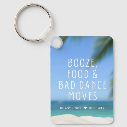 Strand bruiloft gunst grappig sleutelhanger (Voorkant)
