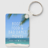 Strand bruiloft gunst grappig sleutelhanger (Achterkant)