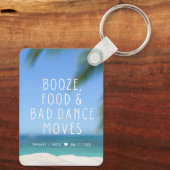 Strand bruiloft gunst grappig sleutelhanger (Achterkant)