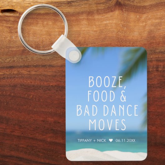 Strand bruiloft gunst grappig sleutelhanger (Voorkant)