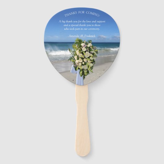 Strand bruiloft hand fans handwaaier (Achterkant)