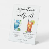 Strand bruiloft handtekening cocktails Menu Reclamebord Met Voetstuk