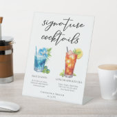 Strand bruiloft handtekening cocktails Menu Reclamebord Met Voetstuk