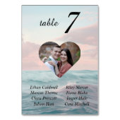 Strand bruiloft hart foto kaart (Voorkant)