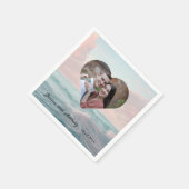 Strand bruiloft hart foto servet (Hoek)