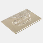 Strand Bruiloft Hart in het Zand Elegant Gastenboek (Hoek)