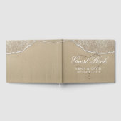 Strand Bruiloft Hart in het Zand Elegant Gastenboek (Volledig)