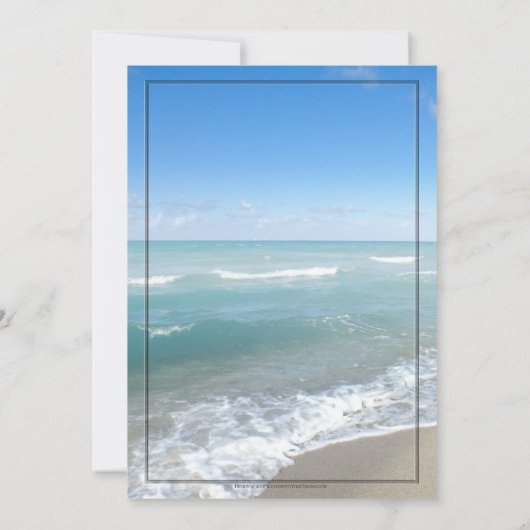 Strand bruiloft harten in het zand Vrijgezellenfee Kaart (Achterkant)